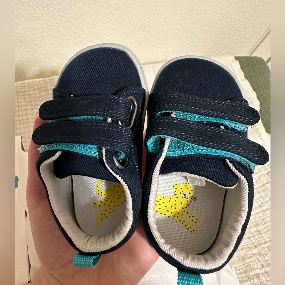 (1 of 2) Ten Little Recycled Canvas Shoes - navy, size 4